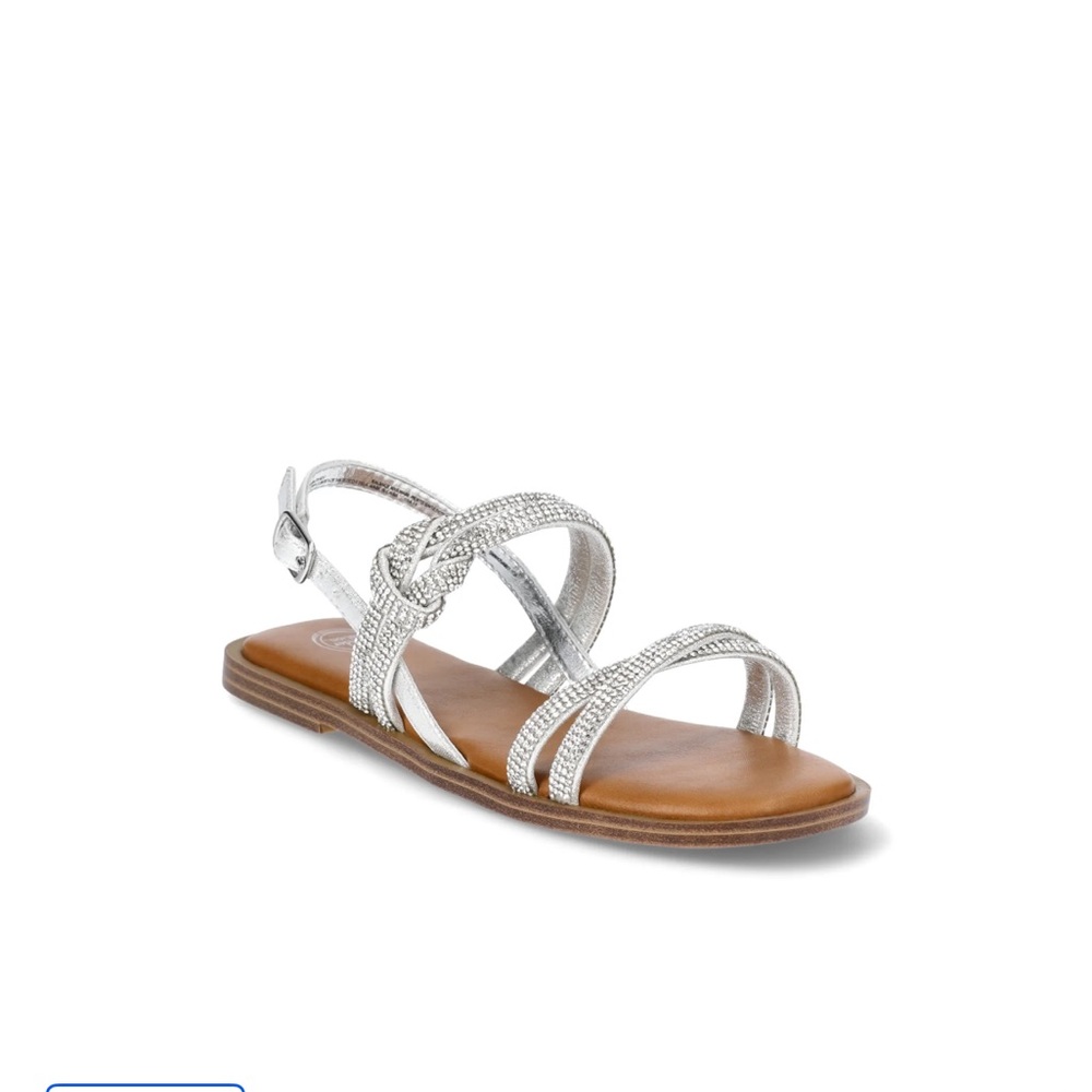 Silver Rhinestone Girl’s Sandals, NWT